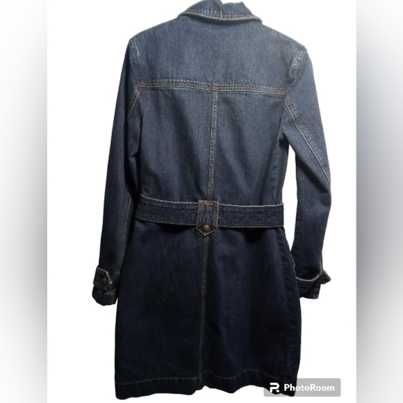 Free People Denim Button Front Pocket Mini Dress Size XS - Picture 3 of 9